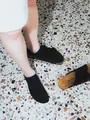 【Tabio MEN】 ドライカノコスニーカー丈ソックス ブラック+ブルー
