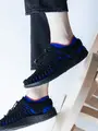 【Tabio MEN】 ドライカノコスニーカー丈ソックス ブルー+オレンジ