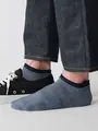 【Tabio MEN】定番/サポート入り2枚重ねスニーカー丈ソックス(25.0～27.0cm) デニム+コン