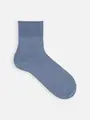 【Tabio MEN】メランジベタショート丈ソックス ブルー