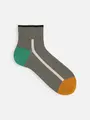 【Tabio MEN】アメリブサイドラインショート丈ソックス モスグリーン