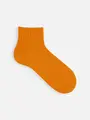 【Tabio MEN】ベーシックリブベタショートソックス オレンジ