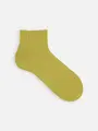 【Tabio MEN】ベーシックリブベタショートソックス イエローグリーン