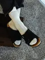【Tabio MEN】ベーシック太リブショートソックス オイスター