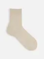 【Tabio MEN】ベーシック太リブショートソックス ベージュ