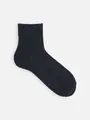 【Tabio MEN】WOOL太リブショートソックス(27.0~29.0cm) ミッドナイトモク