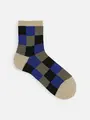 【Tabio MEN】ブロックチェックショートソックス シン