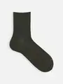 【Tabio MEN】コットンリネンショート丈ソックス オリーブ