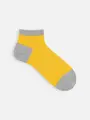 【Tabio MEN】ホールドリブメッシュスニーカー丈ソックス イエロー+グレー