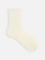 【Tabio MEN】紡毛メリノウールゴム長ショート丈ソックス オフホワイト