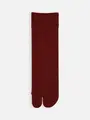 【Tabio MEN】梳毛無地足袋ショート丈ソックス ダークレッド