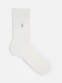 POLO ポニー刺繡ケーブル柄レギュラーソックス オフホワイト