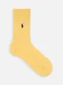 POLO ポニー刺繡ケーブル柄レギュラーソックス クリーム