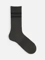 【Tabio MEN】DRYリブ2本ラインソックス チャコールグレー