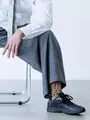 【Epyuk】モールレオパード柄ソックス キャメル
