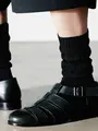 【Tabio MEN】和紙シアールーズリブ無地ソックス クロ