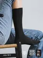 【Tabio MEN】和紙梨地レギュラー丈ソックス クロ