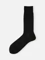 【Tabio MEN】連続シルケット ドットレギュラー丈ソックス 27.0~29.0cm ブラック+ブルー