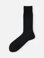 【Tabio MEN】連続シルケット ドットレギュラー丈ソックス 27.0~29.0cm ブラックネイビー+ネイビー
