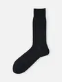 【Tabio MEN】連続シルケット ドットレギュラー丈ソックス 27.0~29.0cm ネイビー+レッド