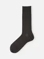 【Tabio MEN】連続シルケットチェックレギュラー丈ソックス（23.0～25.0cm） コゲチャ