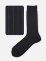 【Tabio MEN】【定番】チョークストライプ柄ソックス(27.0~29.0cm) コン