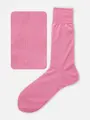 【Tabio MEN】綿100%ベタレギュラーソックス 25cm ローズピンク