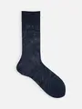 【Tabio MEN】綿100%ベタレギュラーソックス 27cm ネイビー