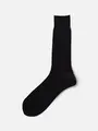 【Tabio MEN】綿100%リブレギュラーソックス 27cm クロ