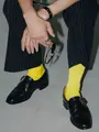 【Tabio MEN】綿100％リブソックス(27.0cm〜27.0cm) イエロー