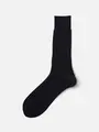 【Tabio MEN】綿100%リブレギュラーソックス 27cm Bネイビー