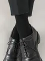 【Tabio MEN】【定番】スーピマコットン無地ソックス(23.0～25.0cm) クロ