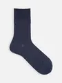 【Tabio MEN】ゴム無しベタクルーソックス(27.0~29.0cm) ダークネイビー