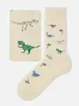 【Tabio MEN】恐竜柄レギュラーソックス(27.0~29.0cm) オフホワイト