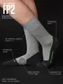 【Tabio MEN】FOOT PERFORMER2 クルー丈ソックス grey