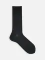 【Tabio MEN】市松リンクスレギュラーソックス（27.0～29.0cm） チャコール