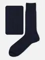 【Tabio MEN】市松リンクスレギュラーソックス（27.0～29.0cm） コン