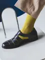 【Tabio MEN】ブライトリブレギュラーソックス ウグイス