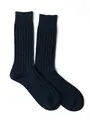 【Tabio MEN】WOOL太リブレギュラーソックス(27.0~29.0cm) ミッドナイトモク