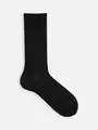 【Tabio MEN】綿麻ベタレギュラーソックス(27.0~29.0cm) クロ