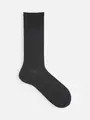 【Tabio MEN】綿麻ベタレギュラーソックス(27.0~29.0cm) チャコールグレー