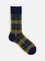 【Tabio MEN】WOOLタータンチェックレギュラー丈ソックス オリーブ