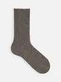 【Tabio MEN】ネップケーブルレギュラー丈ソックス グレー