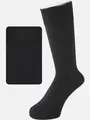 【Tabio MEN】9×2太リブソックス(23.0~24.0cm) クロ