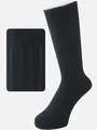 【Tabio MEN】【ベストセラー】 9×2リブソックス クロ+エメラルド