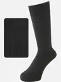 【Tabio MEN】9×2太リブソックス(27.0~29.0cm) スミクロ