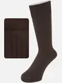 【Tabio MEN】9×2太リブソックス(27.0~29.0cm) コゲチャ