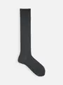 【Tabio MEN】定番/ピンドット柄ビジネスハイソックス(27.0~29.0cm) チャコール