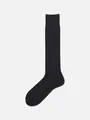 【Tabio MEN】【定番】スーピマコットン無地ロングホーズ(23~25cm) クロ