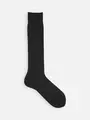 【Tabio MEN】【定番】スーピマコットン無地ロングホーズ(23~25cm) チャコール